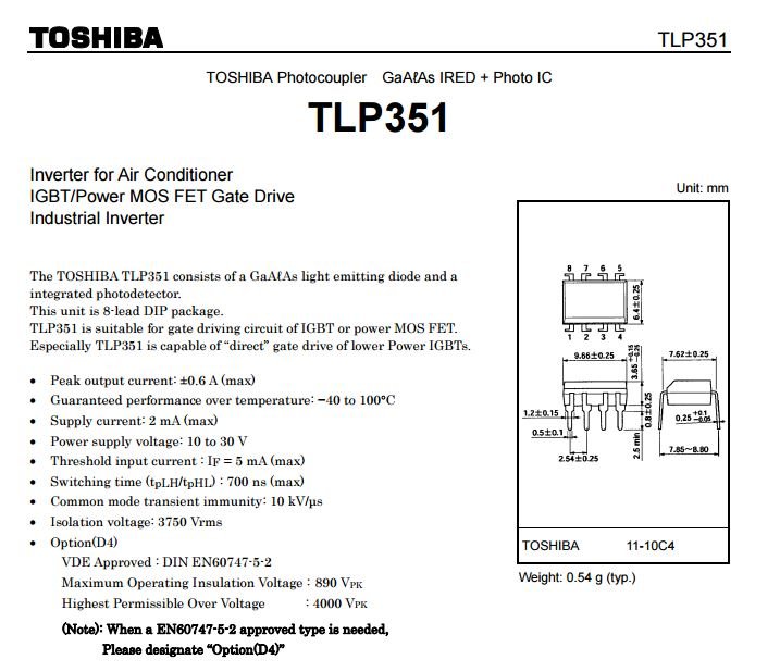 Tlp3052f схема включения